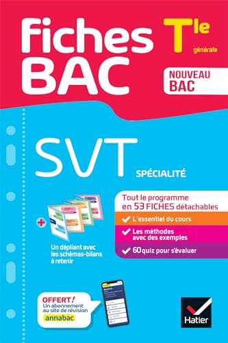 Fiches bac SVT Tle (spécialité) - Bac 2025: tout le programme en fiches de révision détachables