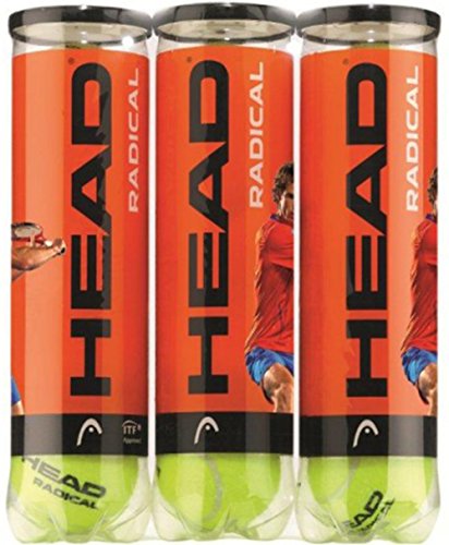 Head Radical Balles de tennis – Boites de 4 balles – Lot de 3