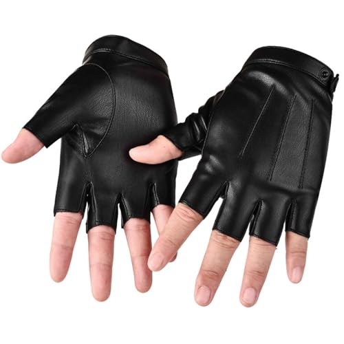 AWAVM Mitaines de conduite en similicuir PU, mitaines de sport de plein air, gants d'Halloween et de cosplay pour hommes, femmes, adolescents