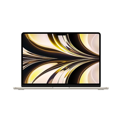 Apple 2022 MacBook Air avec Puce M2 : écran Liquid Retina de 13,6 Pouces, 8GB de RAM, 256 Go de Stockage SSD ; Lumière stellaire