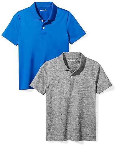 Amazon Essentials Polo de Sport en Tissu Performance Garçon, Lot de 2