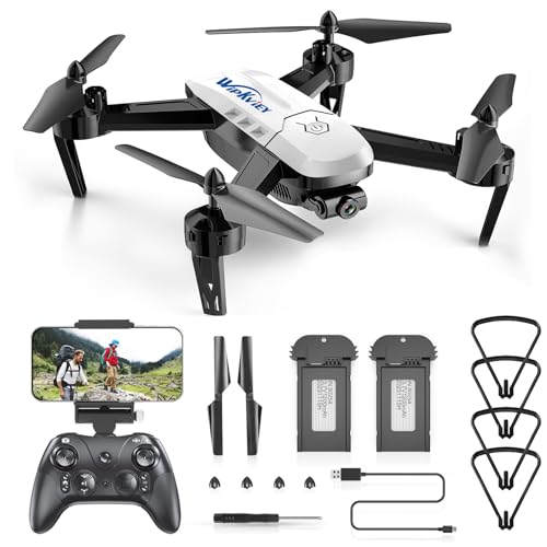 Wipkviey T6 drone avec camera HD 1080P - Avec vidéo en direct WiFi, maintien de l'altitude, Flip 3D, capteur de gravité, Contrôle gestuel, Commande vocale, drones Fpv pour enfants adultes débutants