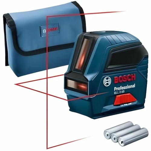 Bosch Professional laser lignes GLL 2-10 (laser rouge, portée : jusqu’à 10 m, 3 piles AA, housse)