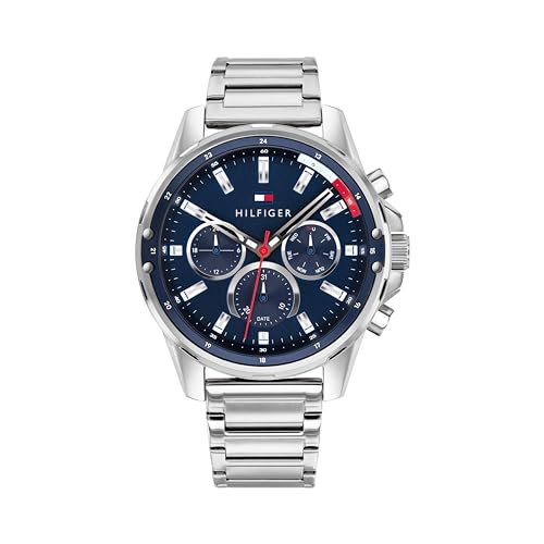 Tommy Hilfiger Analogue Multifunction Quartz Watch for Men with Stainless Steel Bracelet