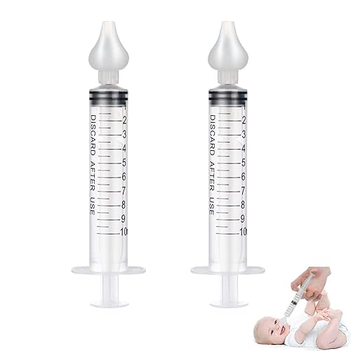 2Pcs Irrigateur Nasal,10ml Mouche-Bébé Professionnelle pour Irrigateur Nasal Nettoyant, Réutilisable, Sûr et Confortable