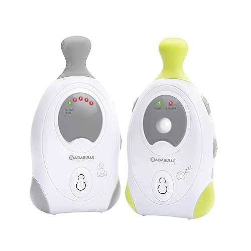 Badabulle Baby Online 300m Babyphone Audio avec Veilleuse Lumière Douce - Alarmes sonores & visuelles - Basse Emission d'Ondes - Indicateur Batterie Faible - Sur Piles ou Secteur