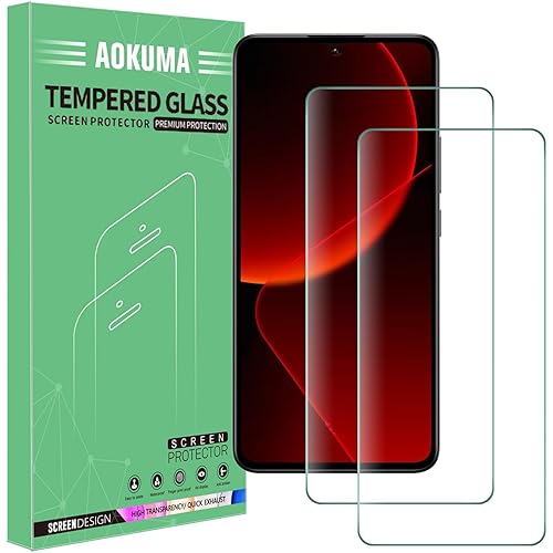 AOKUMA Verre Trempé compatible Xiaomi Poco X6 Neo/Poco F5 Pro, [Lot de 2] Protection d'écran Pour Poco X6 Neo [0.26mm] [Extrêmement résistant aux rayures] [Haute définition][Facile à installer]