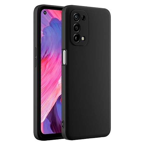 Cresee Coque Oppo A74 5G / A54 5G, Etui Housse Silicone avec Couche Intérieure en Fibre et Protection pour Caméra, Mince Souple Anti-Rayures Antichoc Case pour Oppo A74 5G/A54 5G, Noir