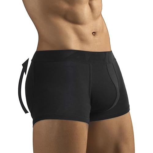 ARIUS Boxer avec Rembourrage Dorsal pour Augmenter Le Volume et la Taille des Fesses - sous-vêtements avec des tampons pour Les Hommes - Men's Padded Buttocks - Men's Shapewear