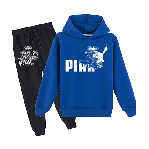 Erichman Enfants Pika Pull Hoodies et Pantalons de Survêtement 2 Pièce Outfit Set Jogging Survêtement Ensemble pour pour 2-12 Ans Garçons Filles