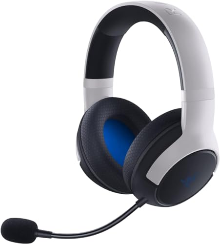 Razer Kaira pour Playstation - Casque Gaming sans Fil pour Playstation 5 (Haut-parleurs TriForce Titanium de 50mm, Microphone Cardioïde Hyperclear, Razer SmartSwitch) Noir-Blanc