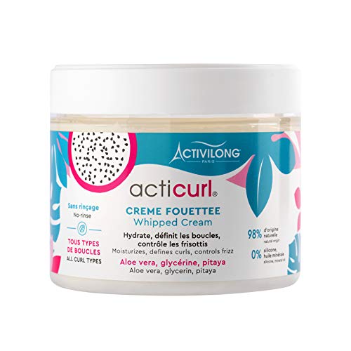 ACTIVILONG - Crème Fouettée Acticurl - Sans Rinçage - Cheveux Bouclés - Définit Les Boucles Et Nourrit - 98% D'Ingrédients Naturels - Made In France - 300ml