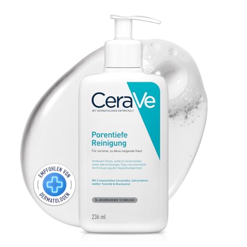 CeraVe - Gel Moussant Anti-Imperfections - Purifie la Peau & Réduit les Imperfections - Acide Salicylique, Argile Blanche, Céramides & Niacinamide - Peau à Tendance Acnéique - 236 ml