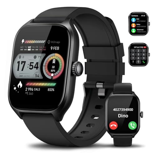 Montre Connectée Homme Femme avec Répondre/Numéroter,2.01" Smartwatch avec Podometre,Sommeil,Fréquence Cardiaque,Montre Connectee Sport avec 140+ Modes Sportifs,Montre Intelligente pour Android iOS