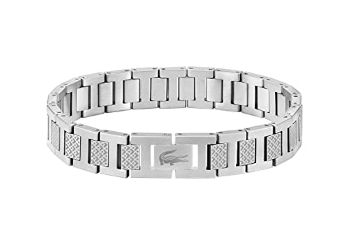 Lacoste Bracelet à maillons pour Homme Collection METROPOLE Embelli avec motif petit piqué