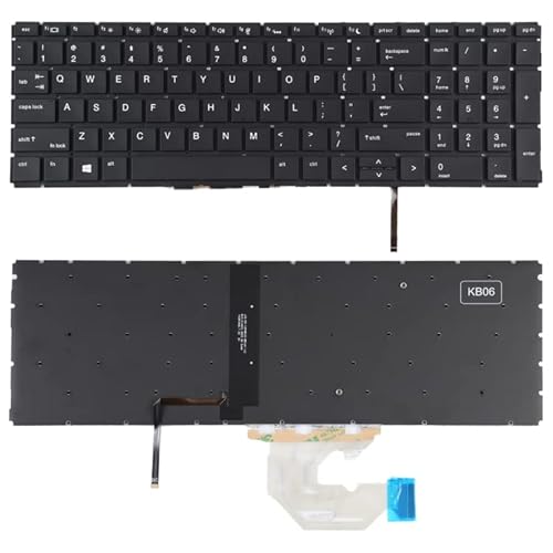 Accessoires pour Ordinateur Portable pour HP Probook 450 G6 455 G6 450 G7 455 G7 Version américaine Clavier avec rétroéclairage